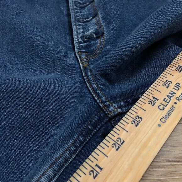 Abercrombie & Fitch The Mom High Rise Jeans 25 Raw Blue Medium Vintage Retro - Picture 4 of 10